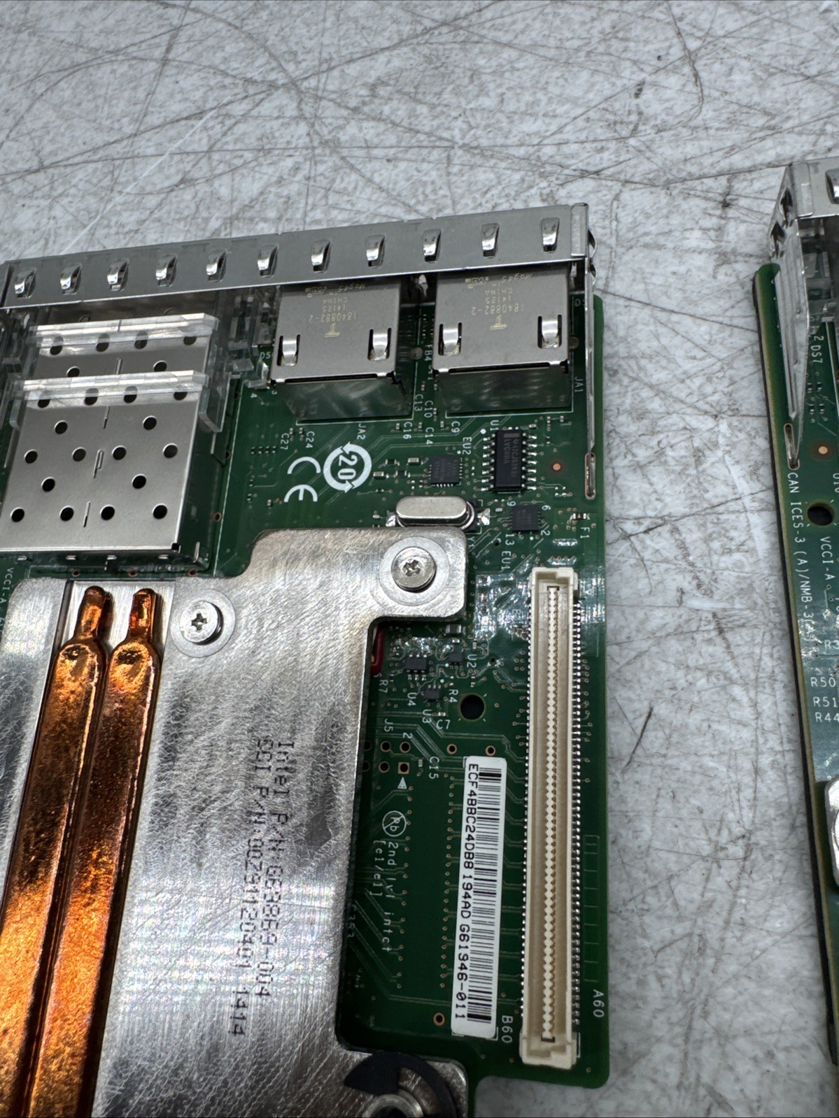 Lot of 2DELL INTEL DUAL PORT 10GB DAUGHTER CARD C63DV 0C63DV
