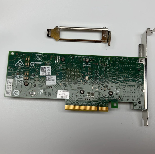 Dell 08XJ7 Intel X710-T4 4-Port 10GbE RJ45 PCIe x8 Ethernet Network Adapter