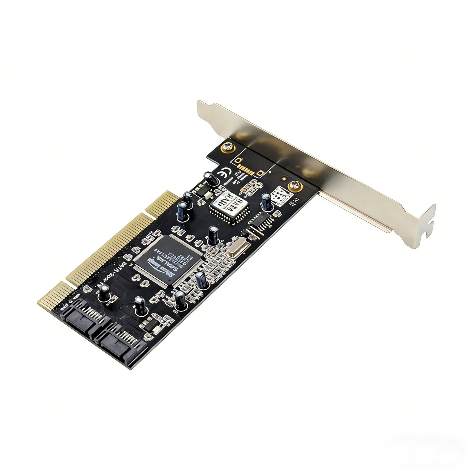 PCI 2 Ports SATA Internal RAID Controller Card w/Low Profile Bracket US Stock