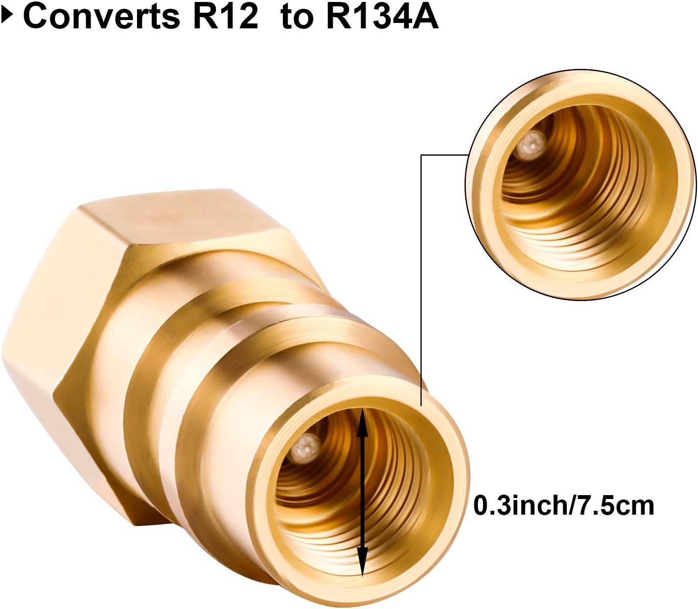 4 Pieces VA-LH11 A/C Pro R-12 to R-134a Retrofit Conversion Adapter Fitting C…