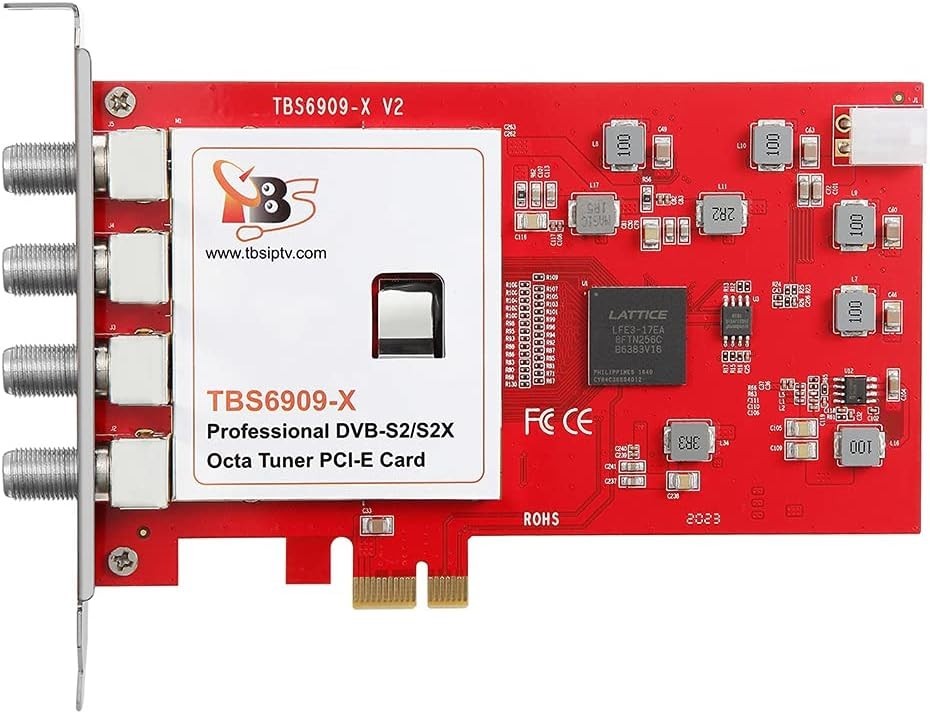 6909X DVB-S/ S2/ S2X 8 Tuner PCI Express Digital Satellite TV Card for Live TV