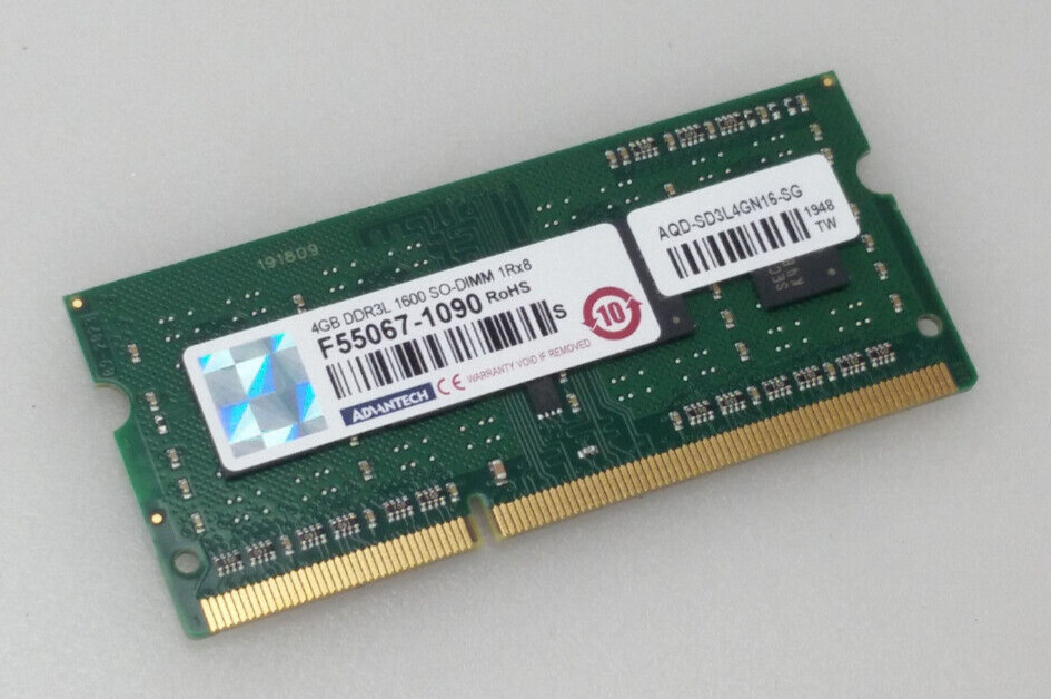 ADVANTECH 4GB 1Rx8 DDR3L 1600 SO-DIMM LAPTOP MEMORY RAM AQD-SD3L4GN16-SG