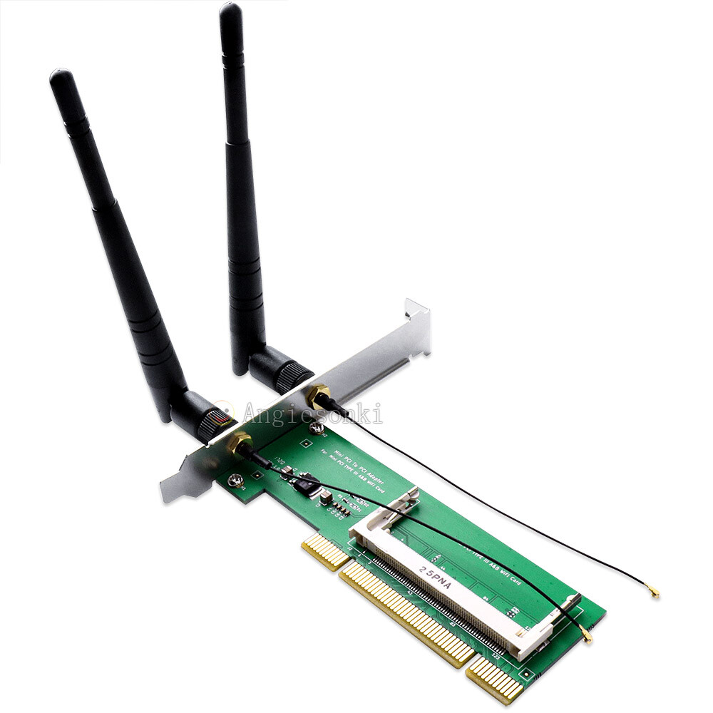 MINI PCI TO PCI Wireless Card Desktop Adapter For AR9220 AR9223 AR9160 BCM4322