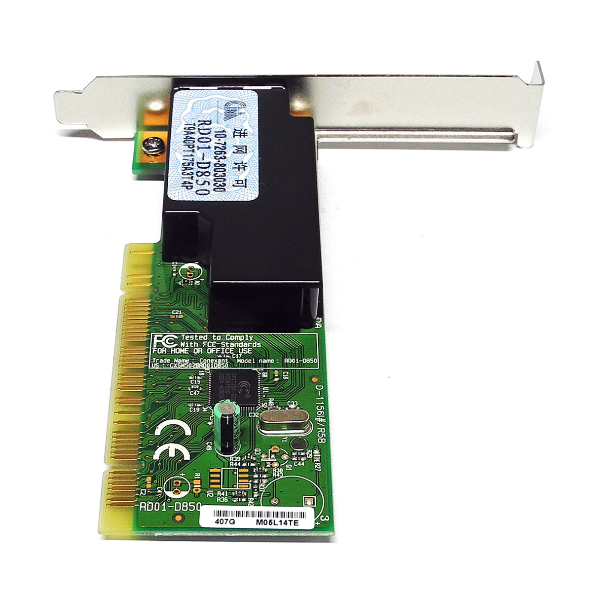 DELL 0HF187 Conexant RD01-D850 Dual Port RJ-11 PCI Fax Modem Card