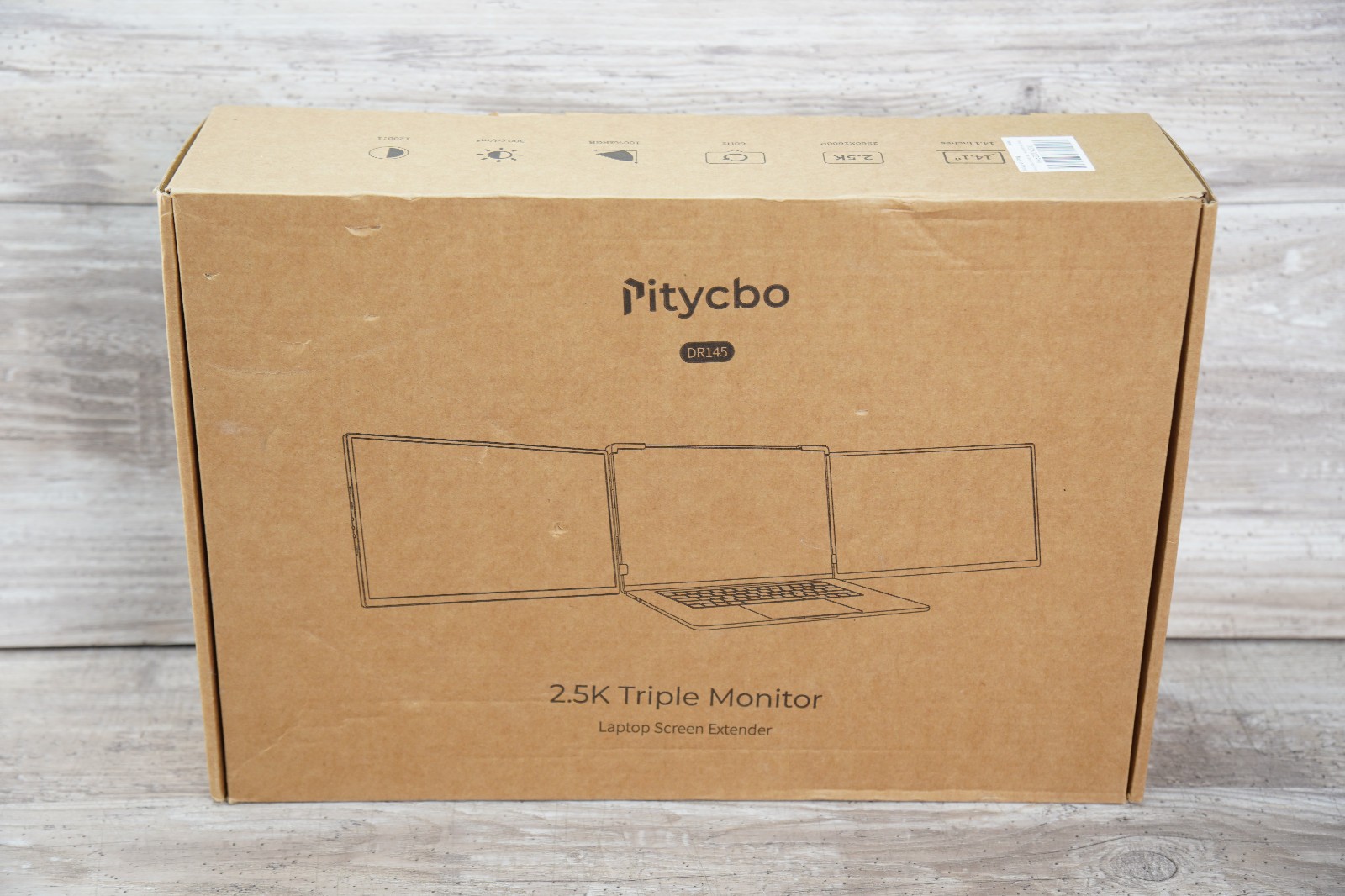 Pitycbo 2.5K DR145 Triple Monitor Laptop Screen Extender, Fits 13-17.3 Inch New