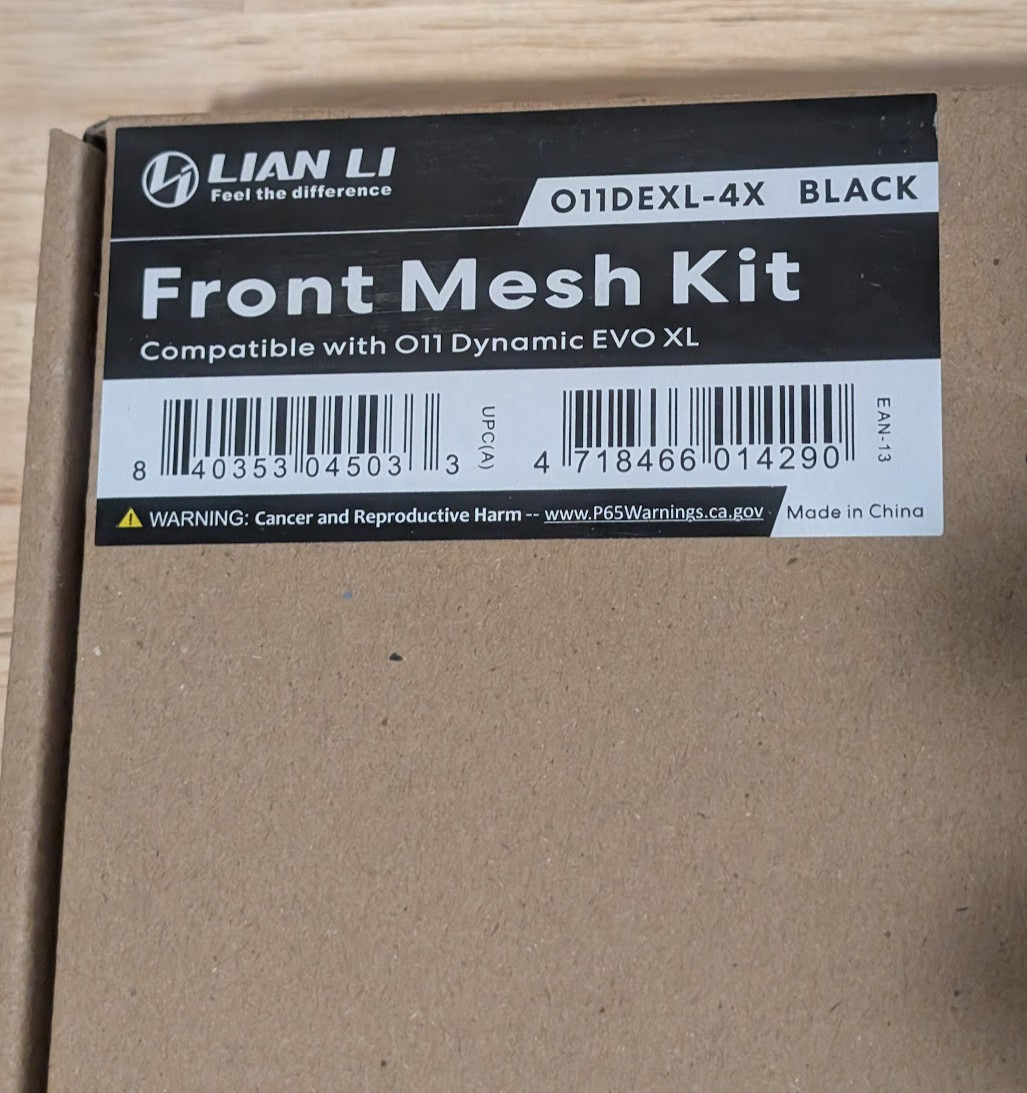 LIAN LI FRONT MESH KIT O11DEXL-4X BLACK
