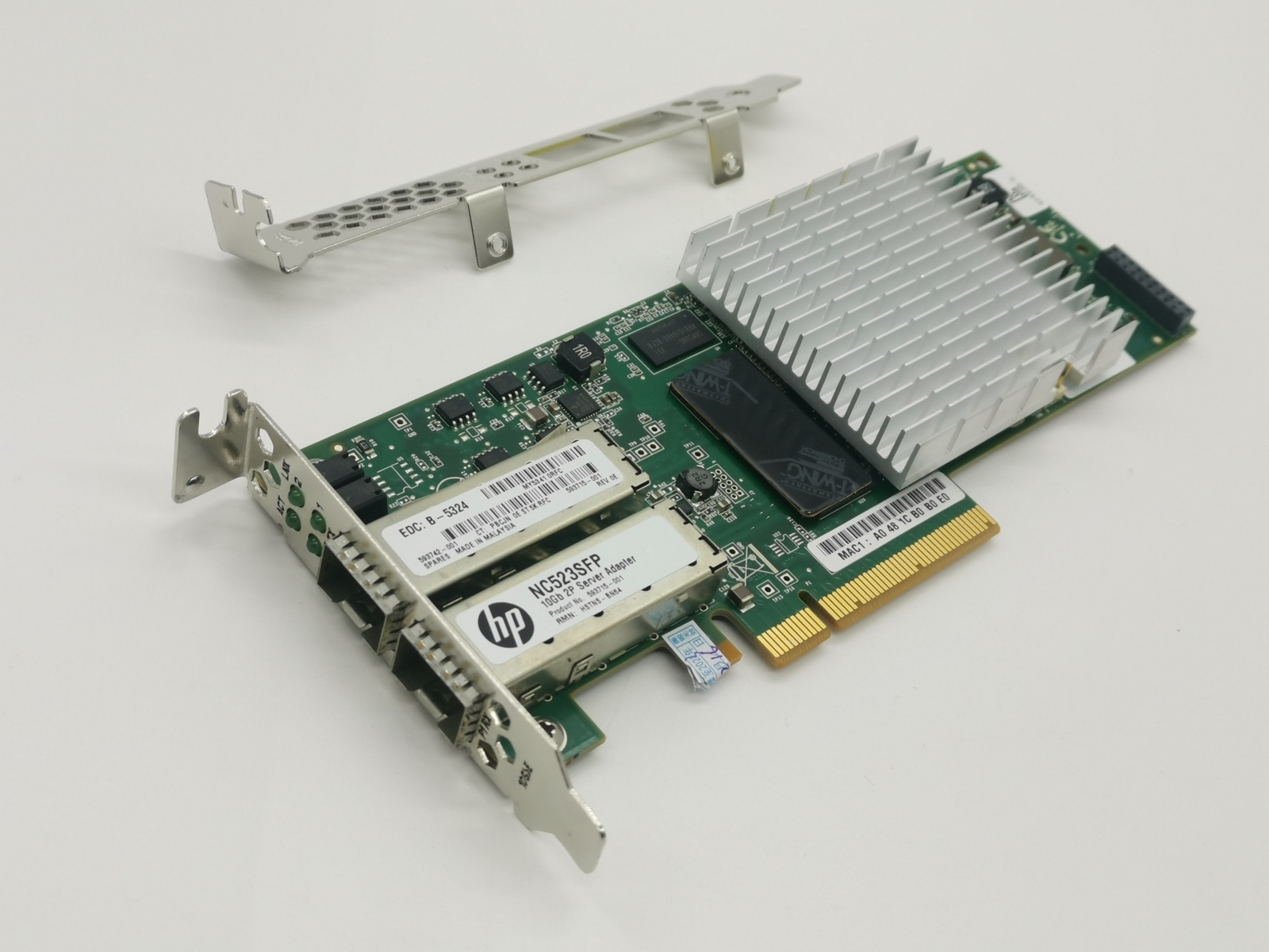 HP NC523SFP 593742-001 593715-001 10Gb network card +2PCS SFP+ Cable