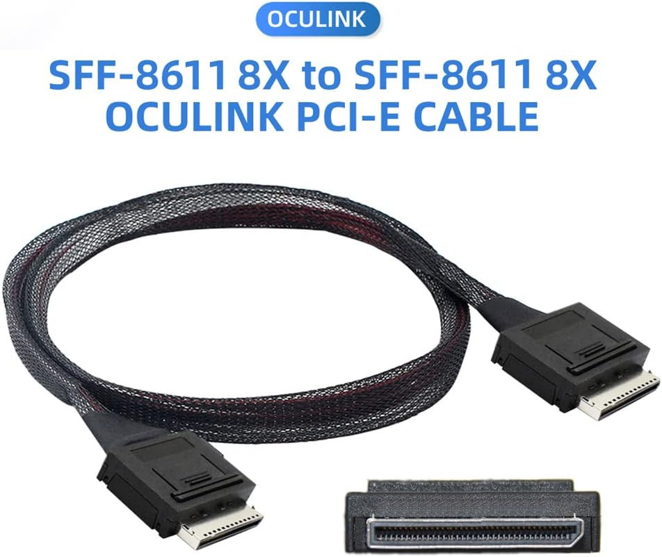 50Cm Oculink Pcie Pci-Express SFF-8611 8X 8-Lane to Oculink SFF-8611 8X SSD Data