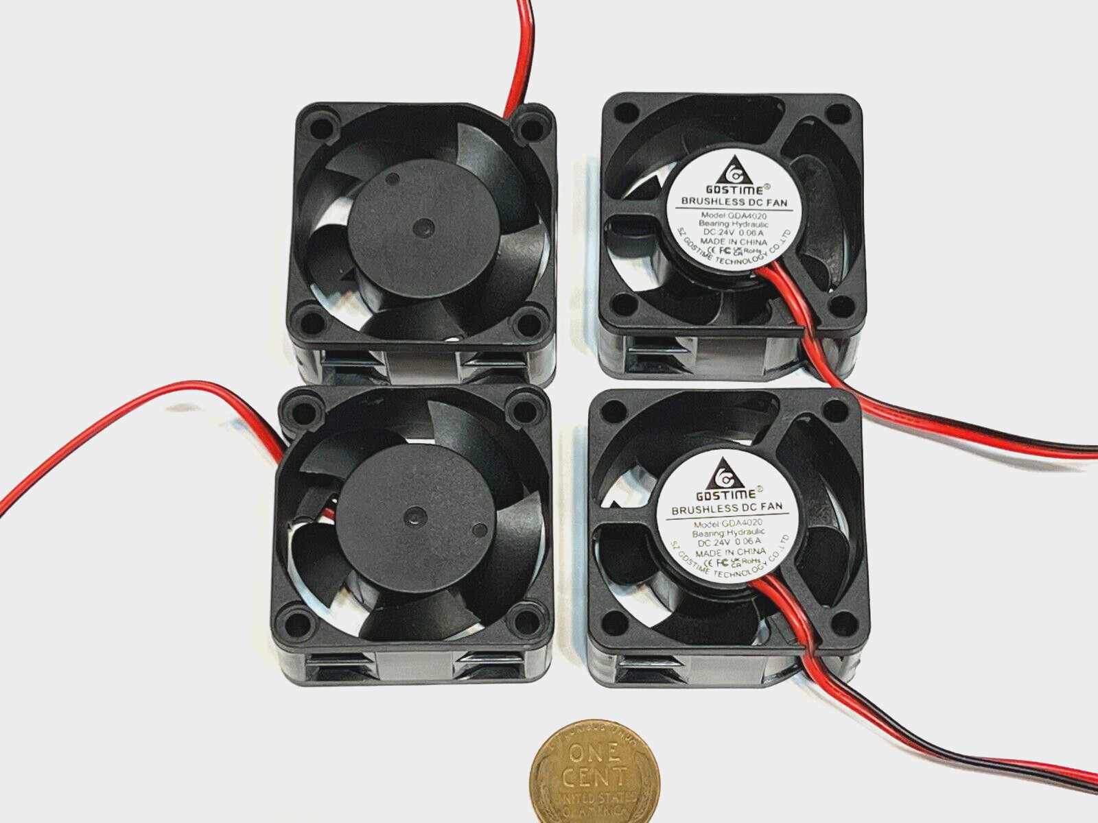 4 Pieces 3d Printer 24V Case Fan DC Computer Cooling 2pin 40mm X 20mm 4020 A32