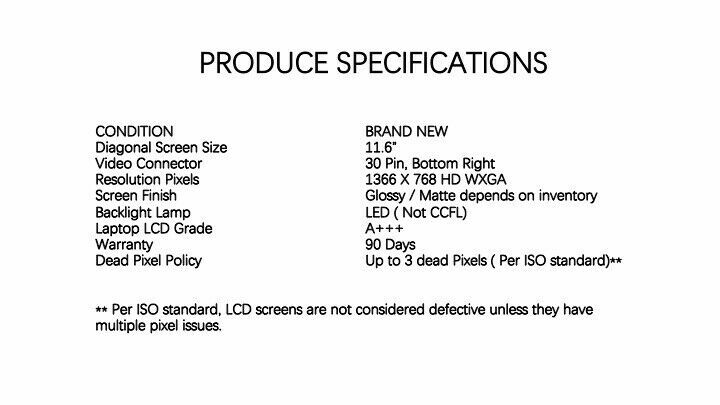 New 11.6″ HD LCD LED Replacement Screen For ASUS P/N 18010-11601200