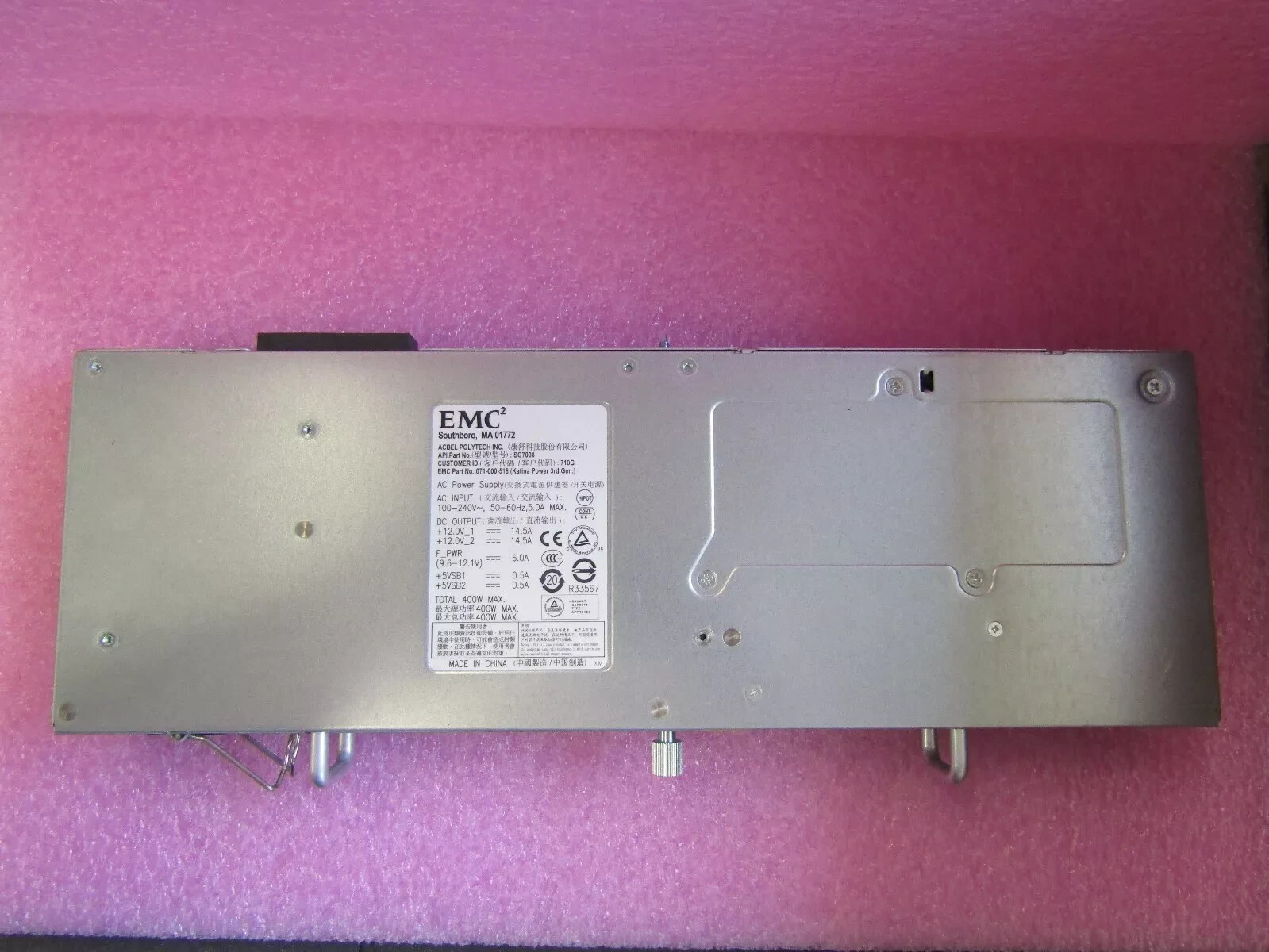 071-000-518 EMC 400W 12V VNX Power Supply