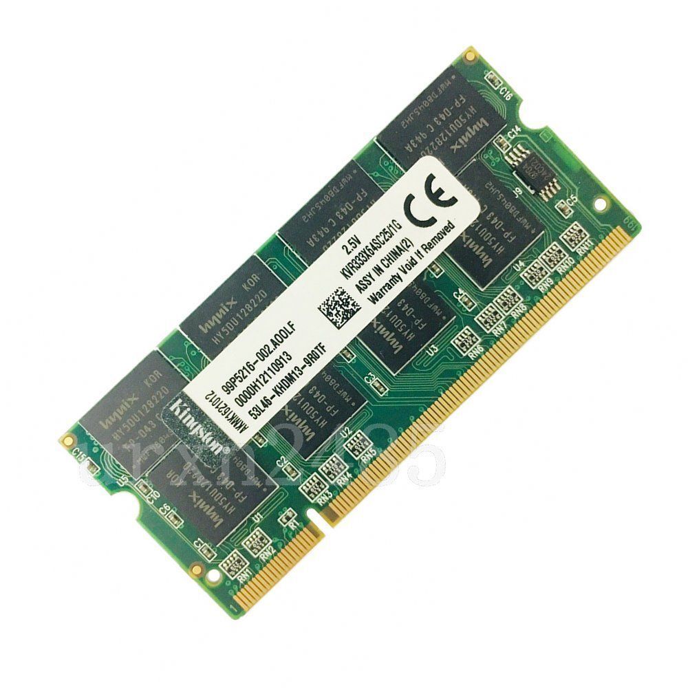Kingston 1GB DDR1 333MHz PC-2700 200Pin Non-ECC SO-DIMM RAM Laptop Memory RAM