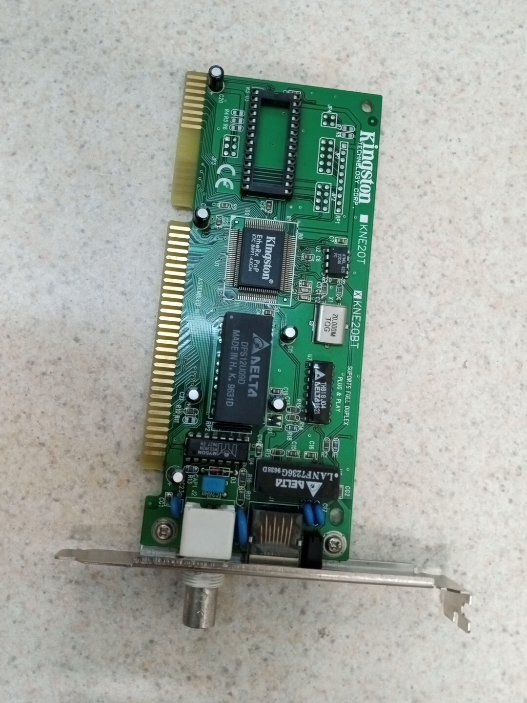 Kingston KNE20BT KNE20BT 10Base-T 16-Bit ISA Ethernet Card With Coax Connection