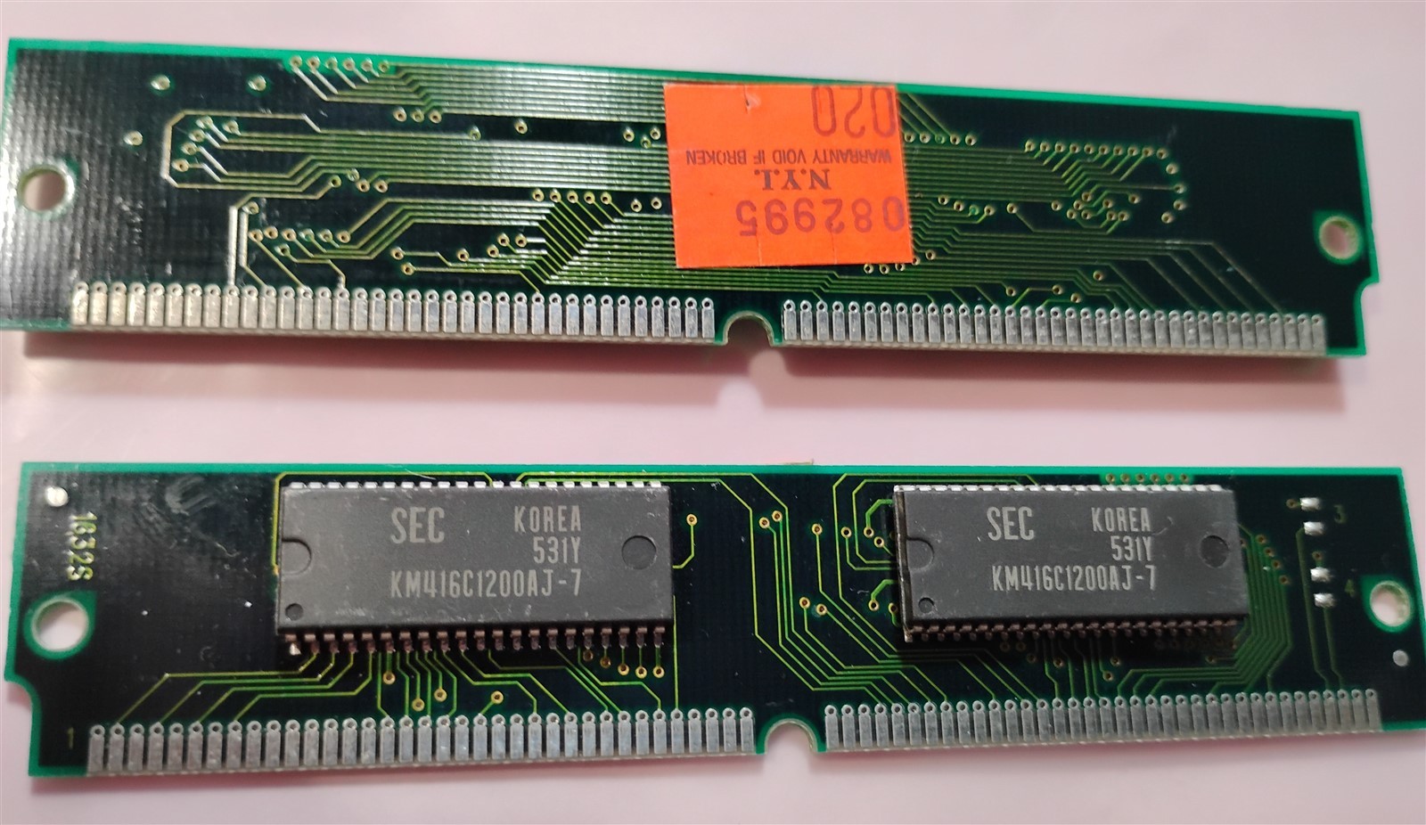 8MB 2x4MB SAMSUNG KMM5321200AJ-7 70ns FPM 1Mx32 72pin SIMM Non-Parity Memory Kit