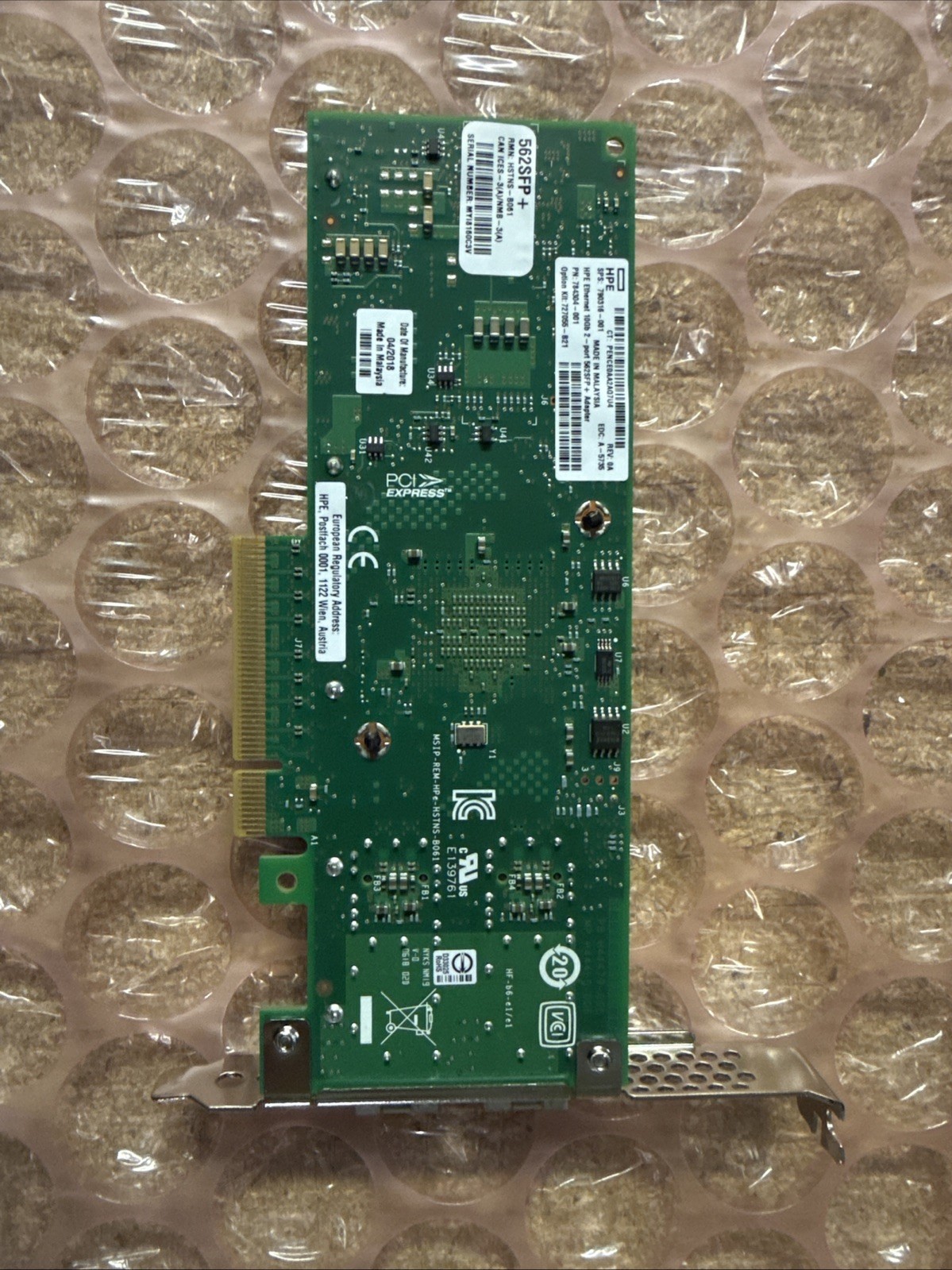 HP 790316-001 HPE 10Gb 2-port 562SFP+ Ethernet Adapter FH