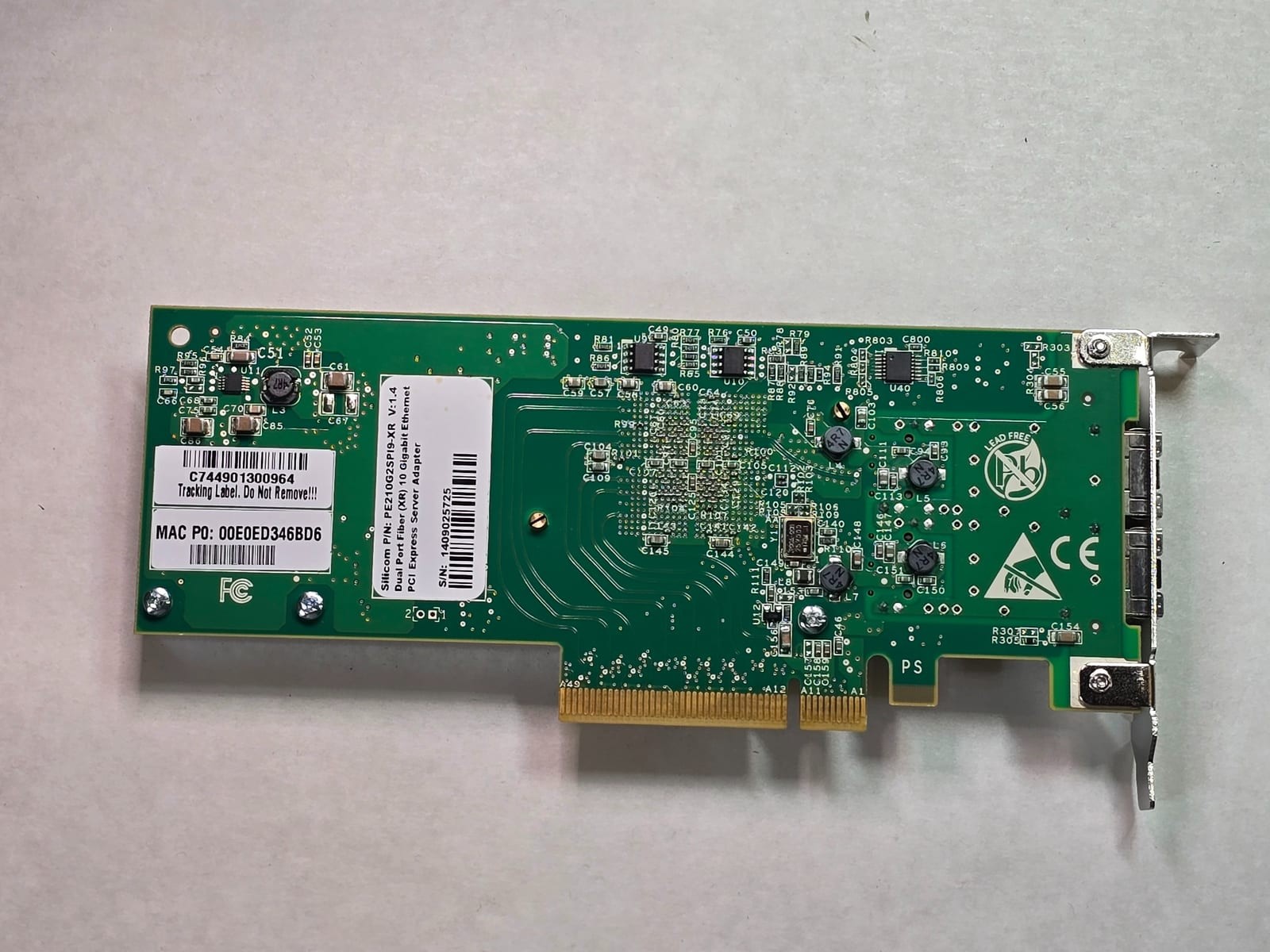 Silicom PE210G2SPI9-XR 2x 10 GbE SFP+ PCIe 2.0 x8 Network Adapter
