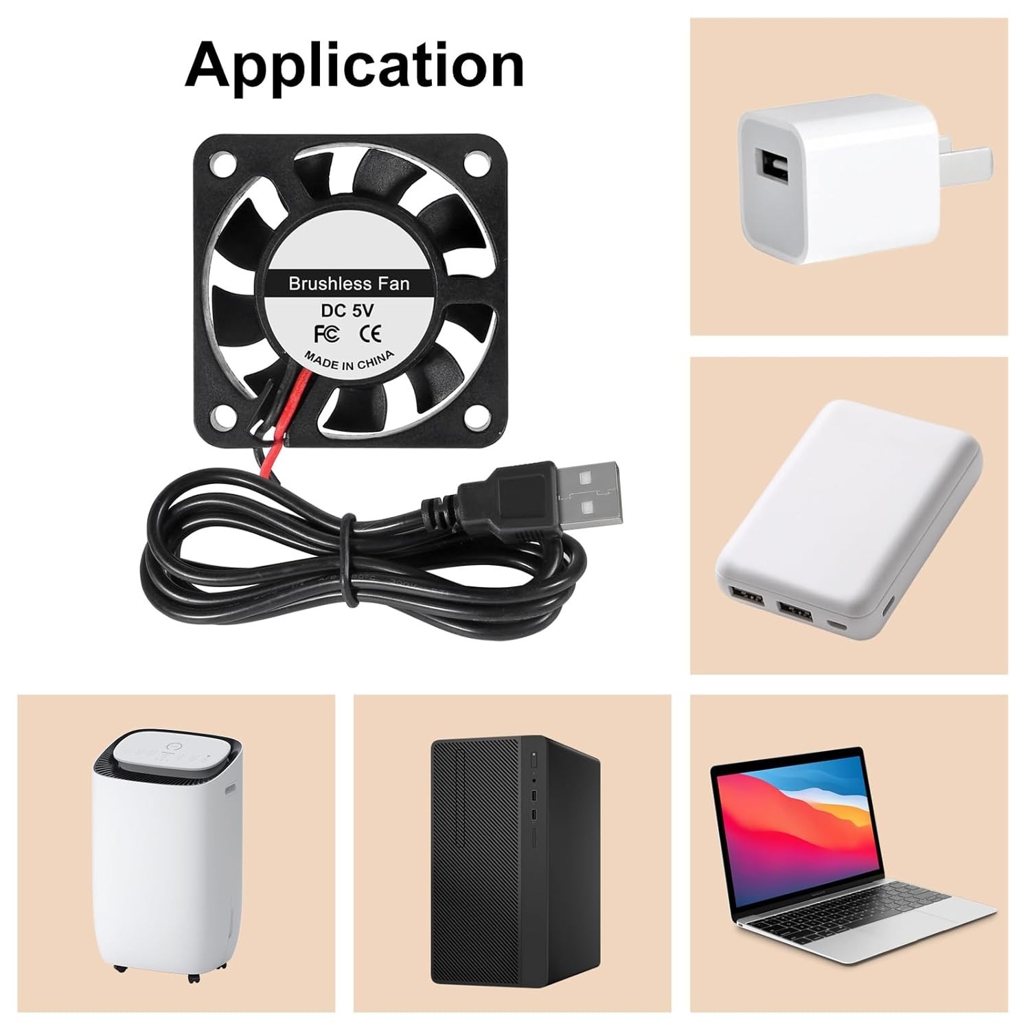 USB Powered Brushless Fan Set – 2Pcs 40mm for Efficient Electronics Cooling