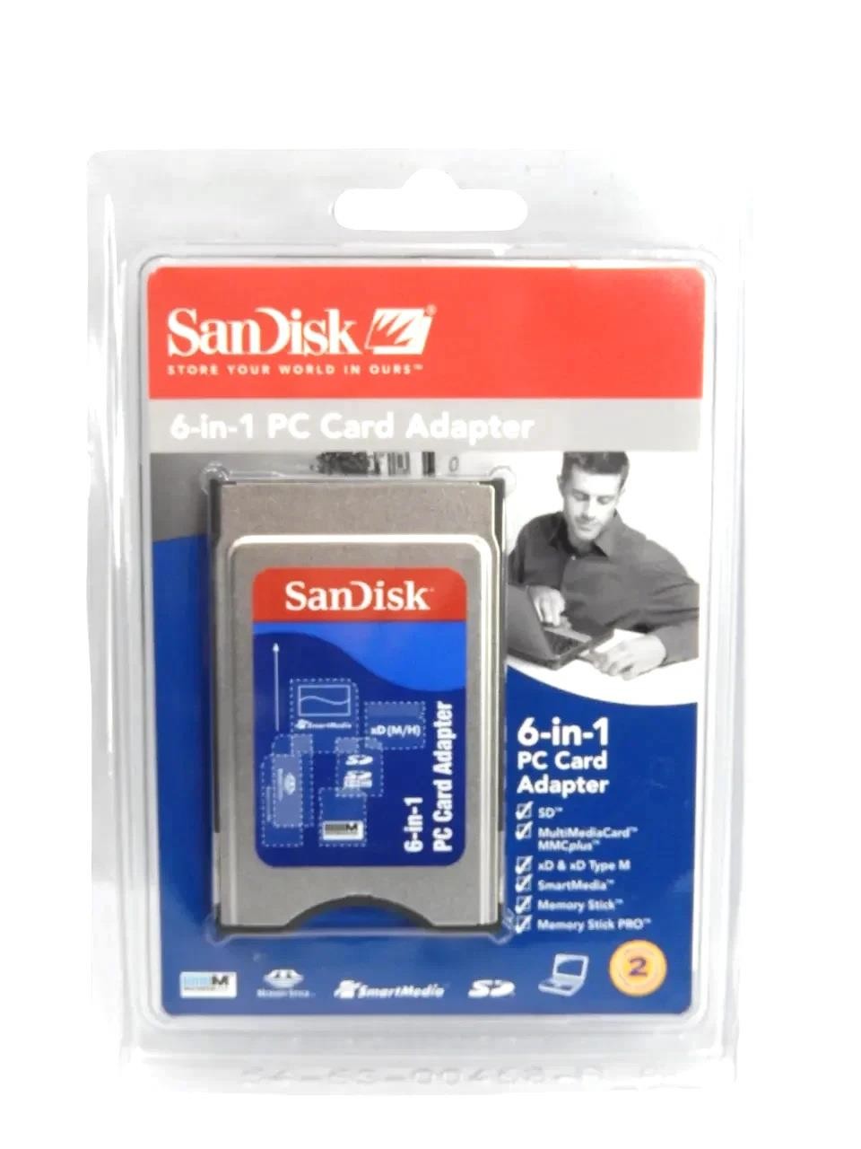 SanDisk 6-in-1 PC Card Adapter SDAD-67-A10 – Free Shipping