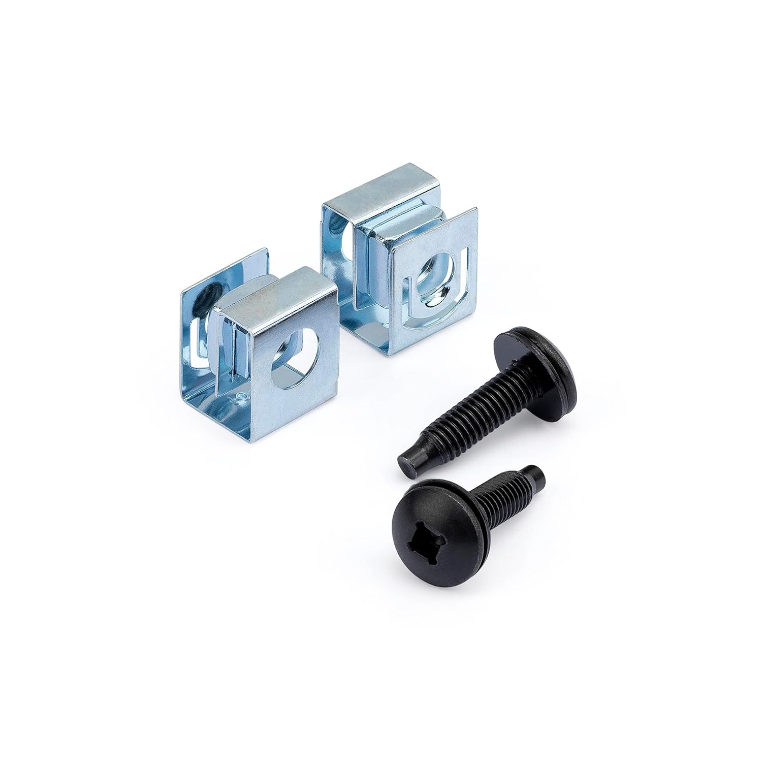 StarTech 50-Pack 10-32 19mm Screws & Clip Nuts, 19in/10in, Black & Silver | Nick
