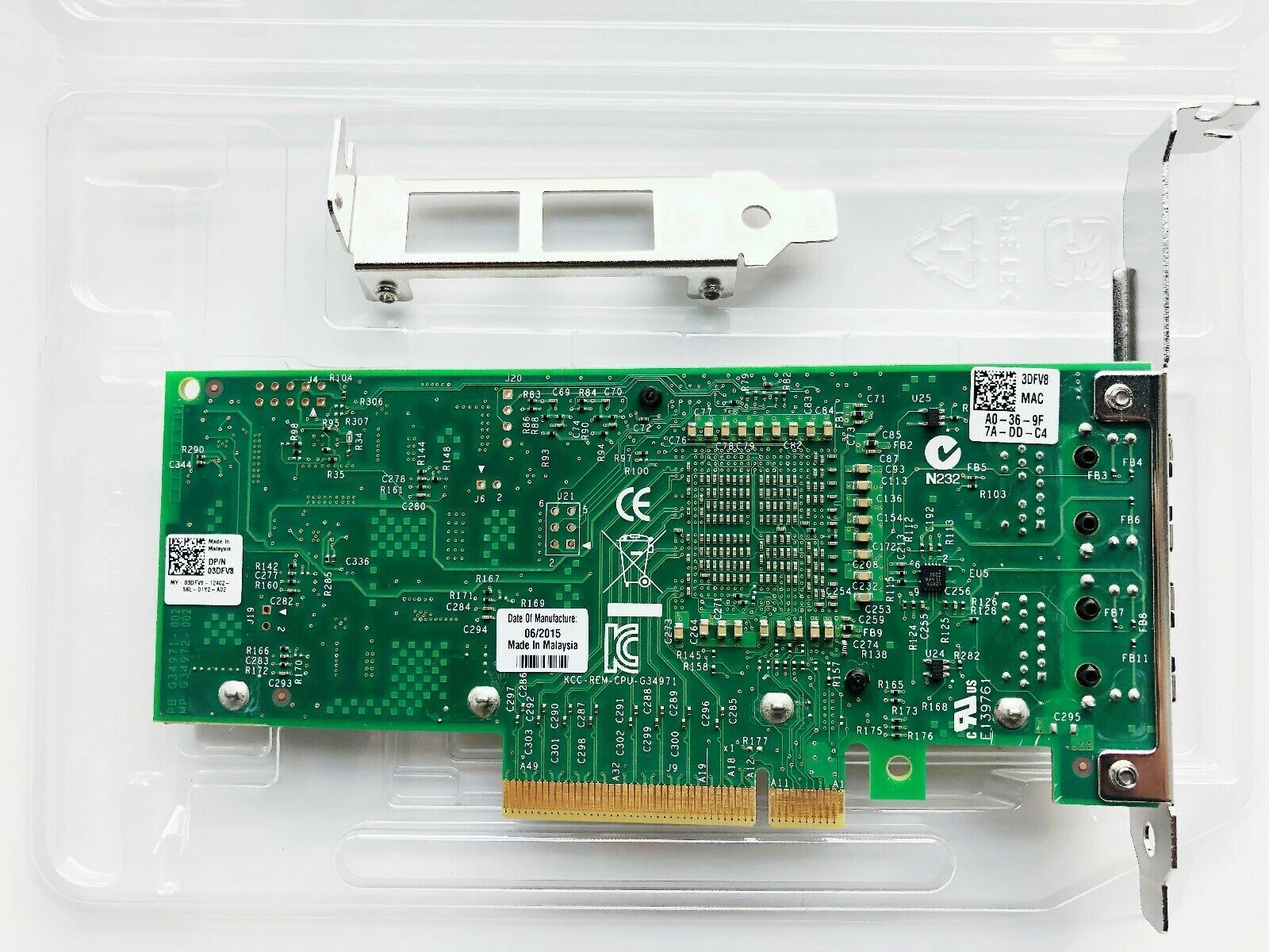 Intel X540-T2 10GbE Dual Port Copper RJ-45 NIC Network Adapter Dell 540-BBHD