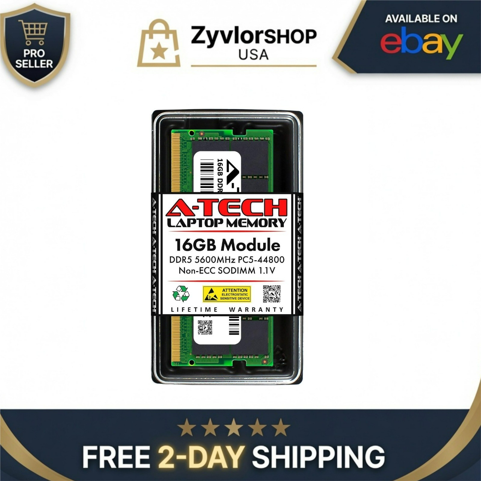 16GB DDR5 5600MHz SO-DIMM Laptop RAM Memory Module
