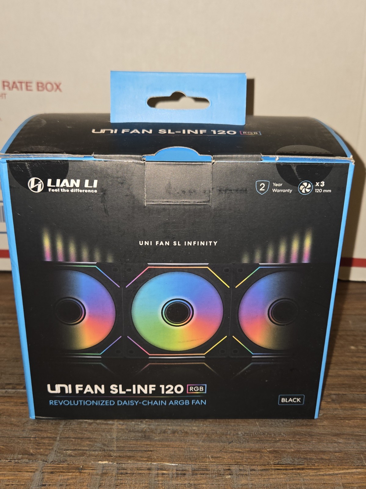 New & Sealed! Lian Li UNI FAN SL-INF 120 RGB Black 120mm Triple Fan Pack NIB!