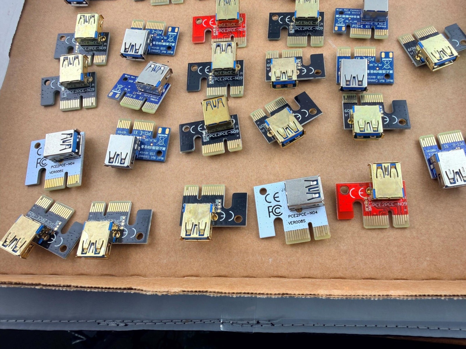Lot of 47 PCIe X1 to USB 3.0 Adapter Boards ONLY – Mining Riser Spare Part