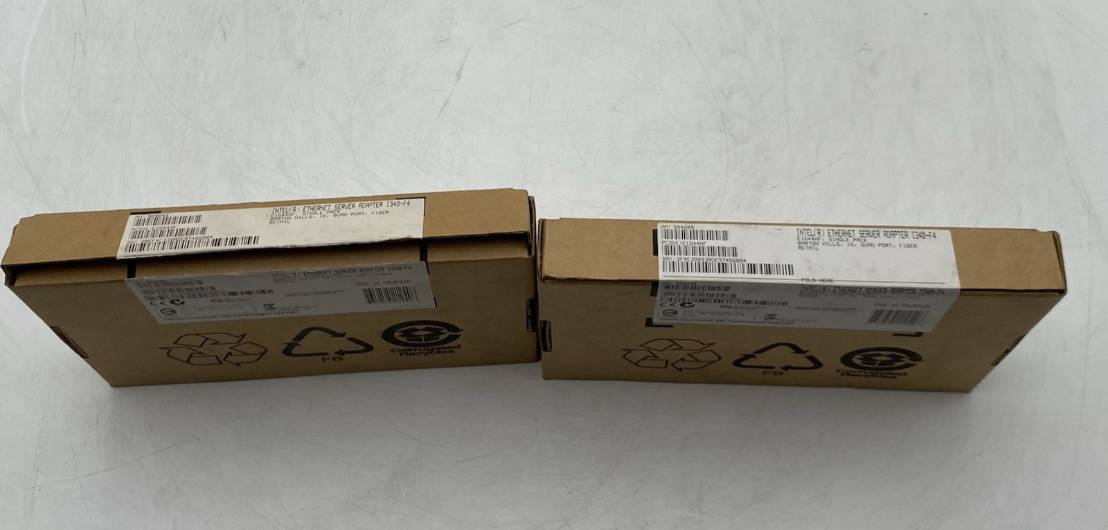 LOT OF 2 Intel I340-F4 4-Port PCIe Ethernet Server Adapter