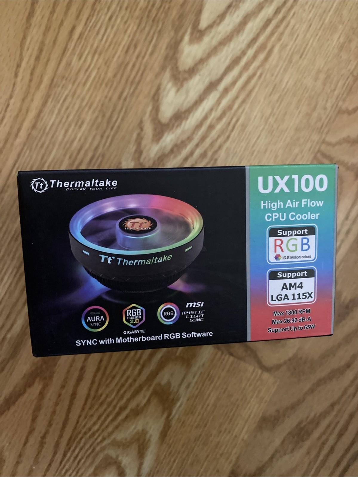 Thermaltake UX100 ARGB CPU Cooler Heatsink Fan RGB Intel LGA 1700 1200 1851 AMD