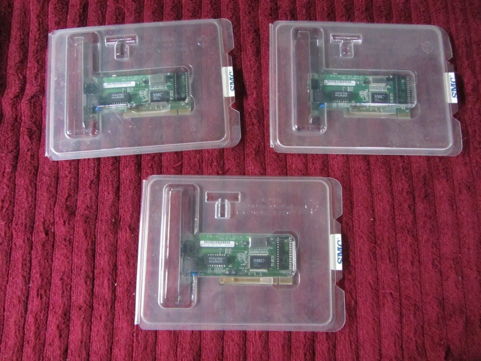 SMC SMC1211TX EZ Card 10/100 Ethernet PCI Network Card – Lot of 3 – Open Box