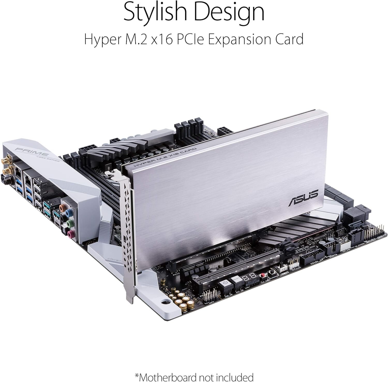 Stylish PCIe 4.0 X16 Card – 4-Bay NVMe M.2 RAID Support for Enhanced Performance
