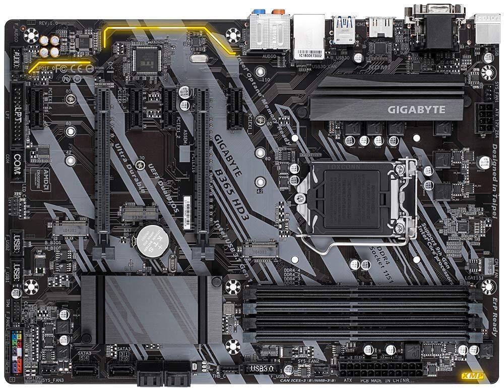 GIGABYTE B365 HD3 (LGA1151/Intel/ATX/2xM.2/Gigabyte /Motherboard)