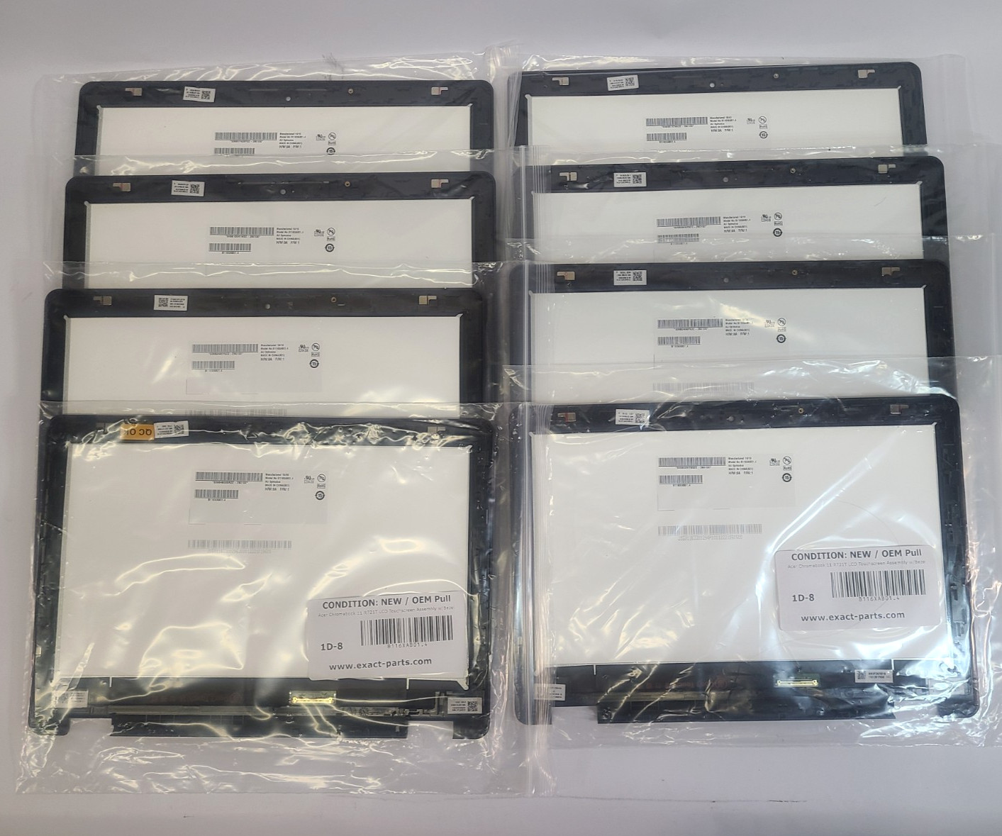 Lot of 8 Acer Spin 11 R751T B116XAB01.4 11.6” LCD Touchscreen Assemblies