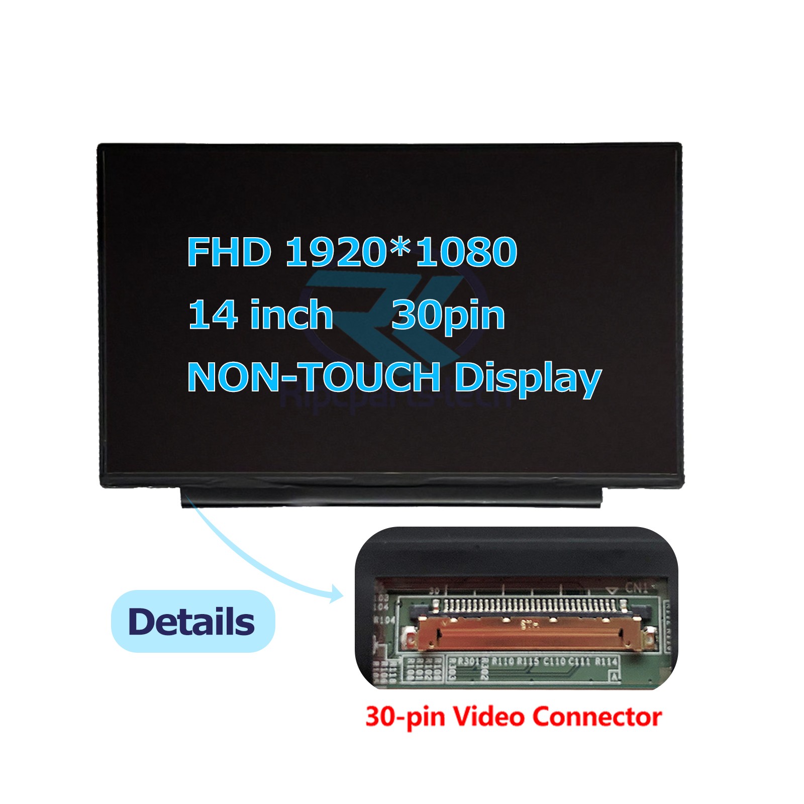 New LCD Screen Display Non-Touch Panel 14” FHD 1920X1080 eDP 30Pin NV140FHM-N48