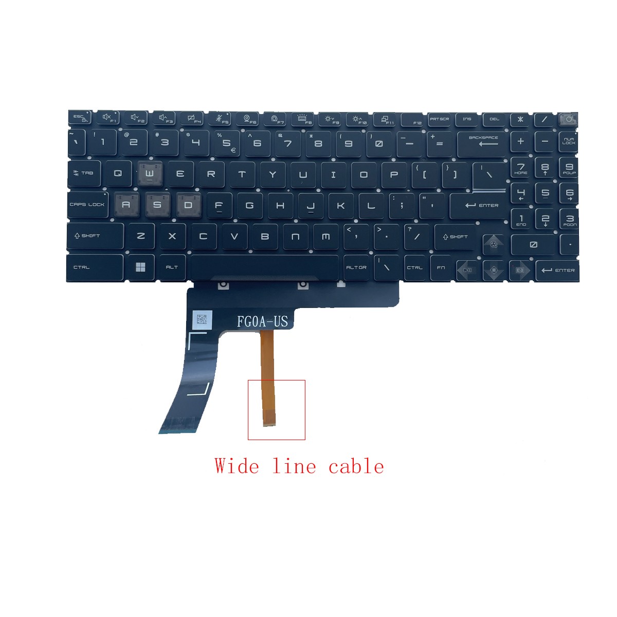 For MSI Cyborg 15 Air A12V MS-15K1 A13VEK A13VFK A13UCK RGB Backlit keyboard