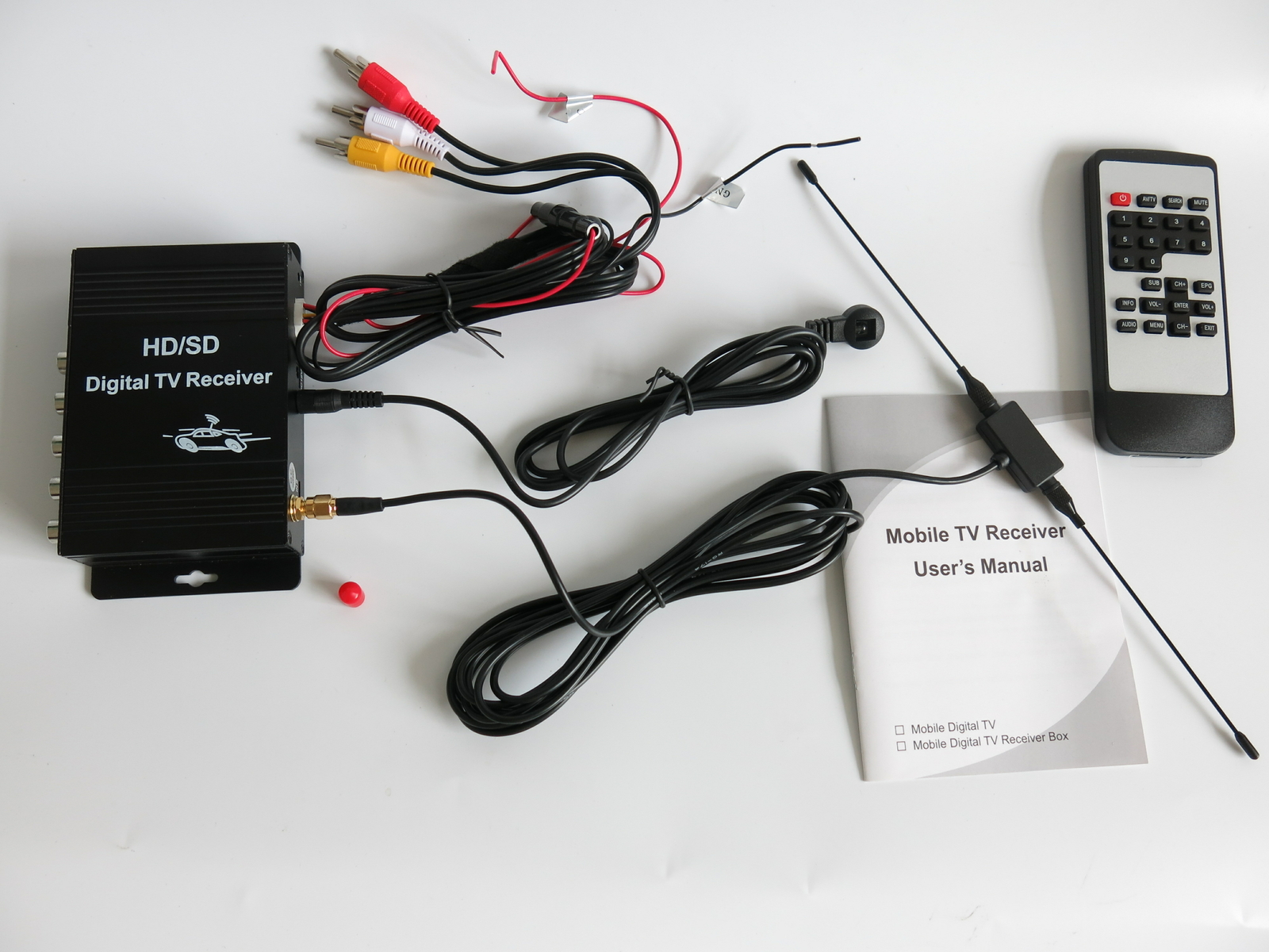 Mobile Car ATSC Tuner Digital Car Antenna TV Tuner Analog Receiver 4 Video