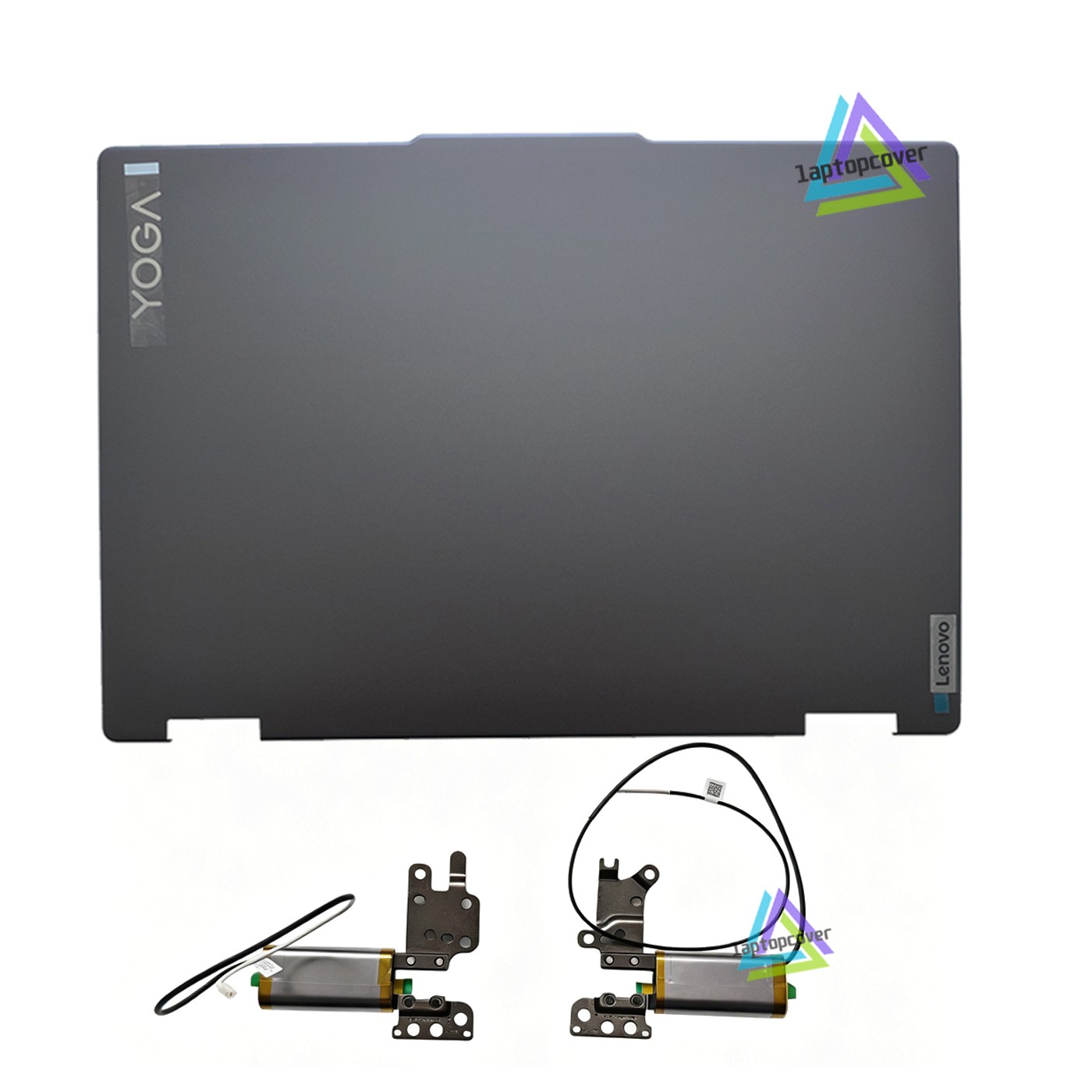 New LCD Back Cover With Hinge For Lenovo Yoga 7 2-in-1 16IML9 83DL Storm Gray