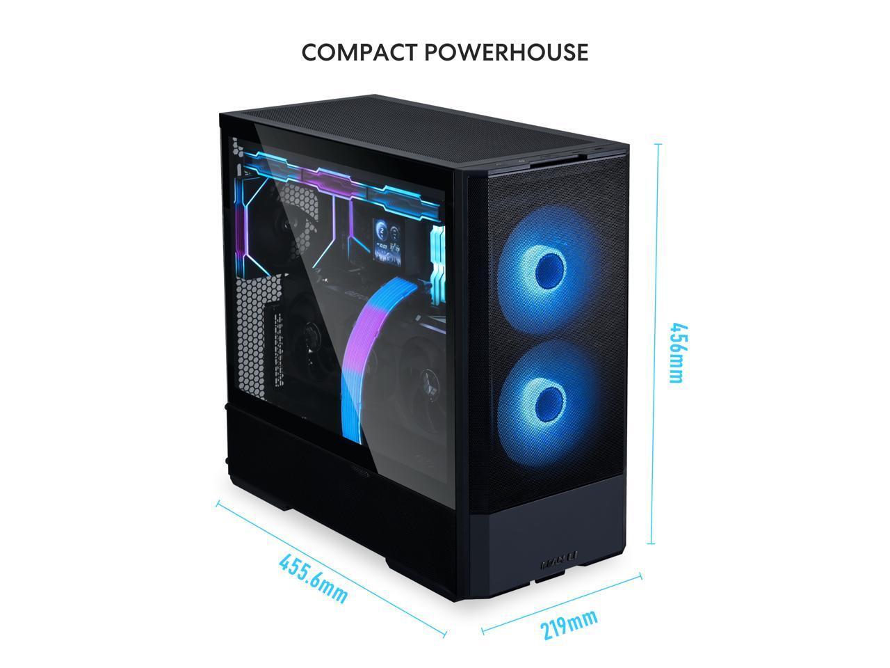 LIAN LI LANCOOL 207 Compact ATX RGB Gaming Computer Case, Tower Chassis w/ 2×140