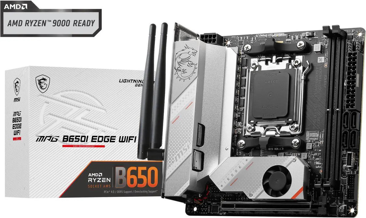(Factory Refurbished) MSI MPG B650I EDGE WIFI AM5 AMD DDR5 Mini ITX Motherboard