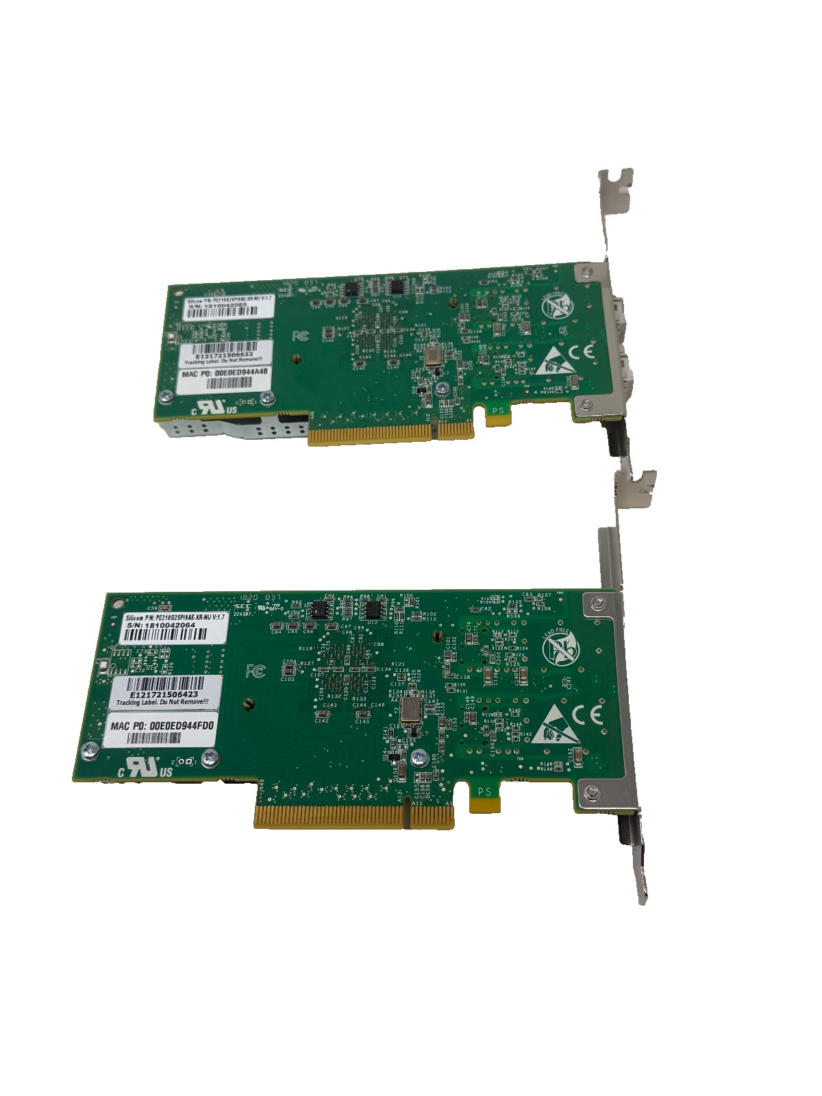 Lot of 2 Silicom 2-Port 10GB SFP+ Network Adapter Card PE210G2SPI9AE-XR-NU V1.7