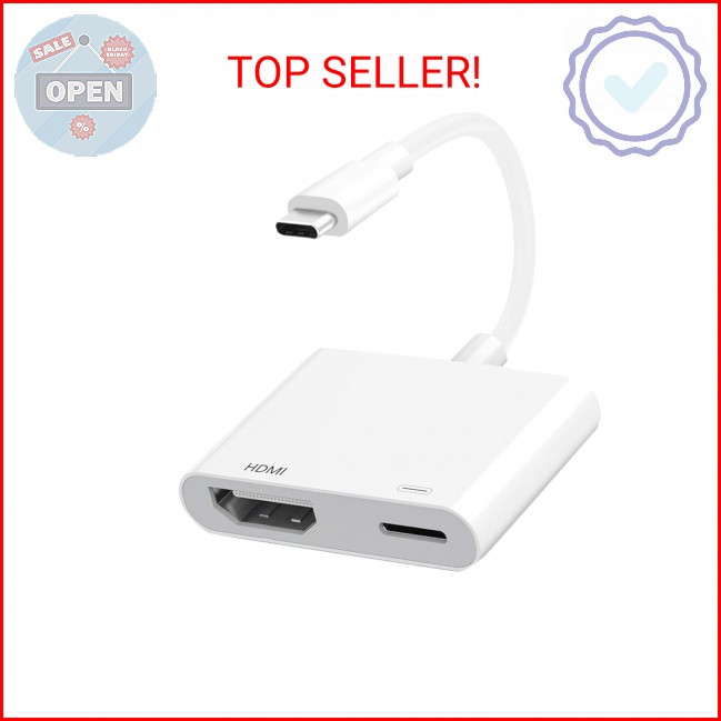 USB C to HDMI Adapter for iPhone 17/16/15 to TV, Type C Digital AV HDMI Adapter