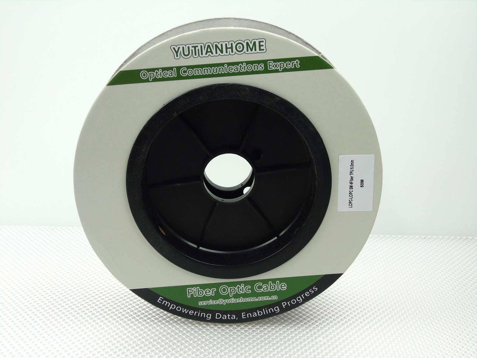 50 Meters 4 Core Industrial TPU LC to LC Outdoor Armored Fiber Optic Cable OS2