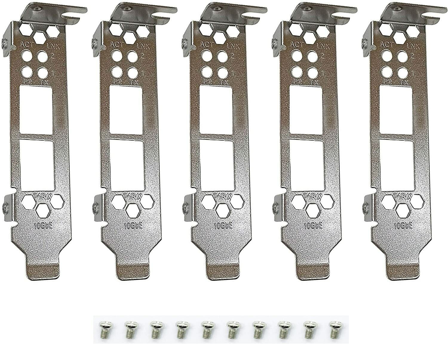 5pcs New Low Profile Bracket for HP NC523SFP 593717-b21 593742-001 593715-001