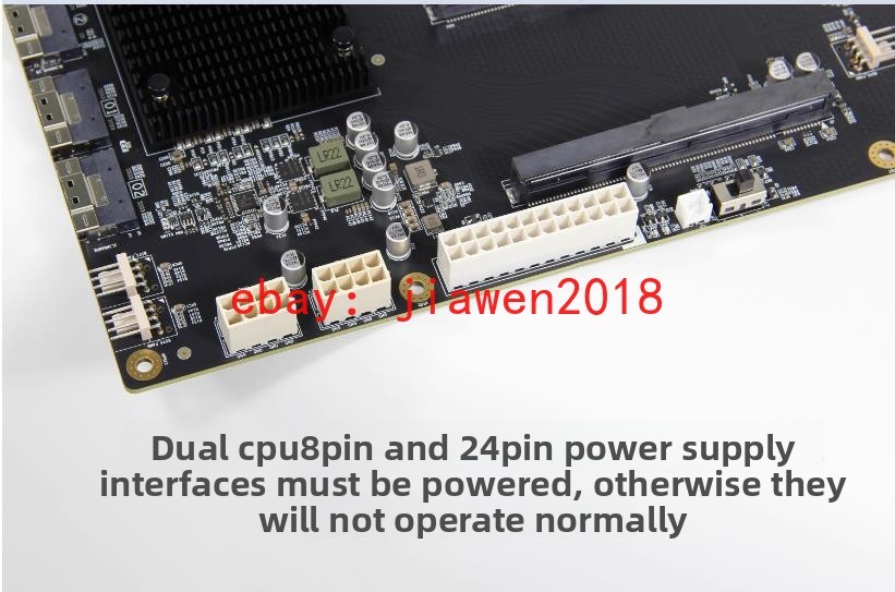 PLX88096 PCIe-4.0 Expansion Quad Card GPU SFF-8654 TO 4*PCIE +PCIE-8654 2*cable