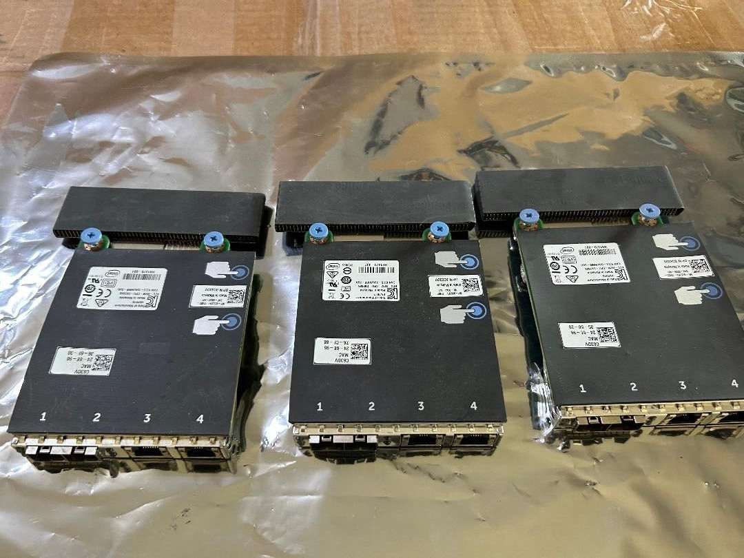 Qty.3 Dell 0C63DV X520 2x 10GbE 2x 1Gb I350 Ethernet Network Daughter Card C63DV