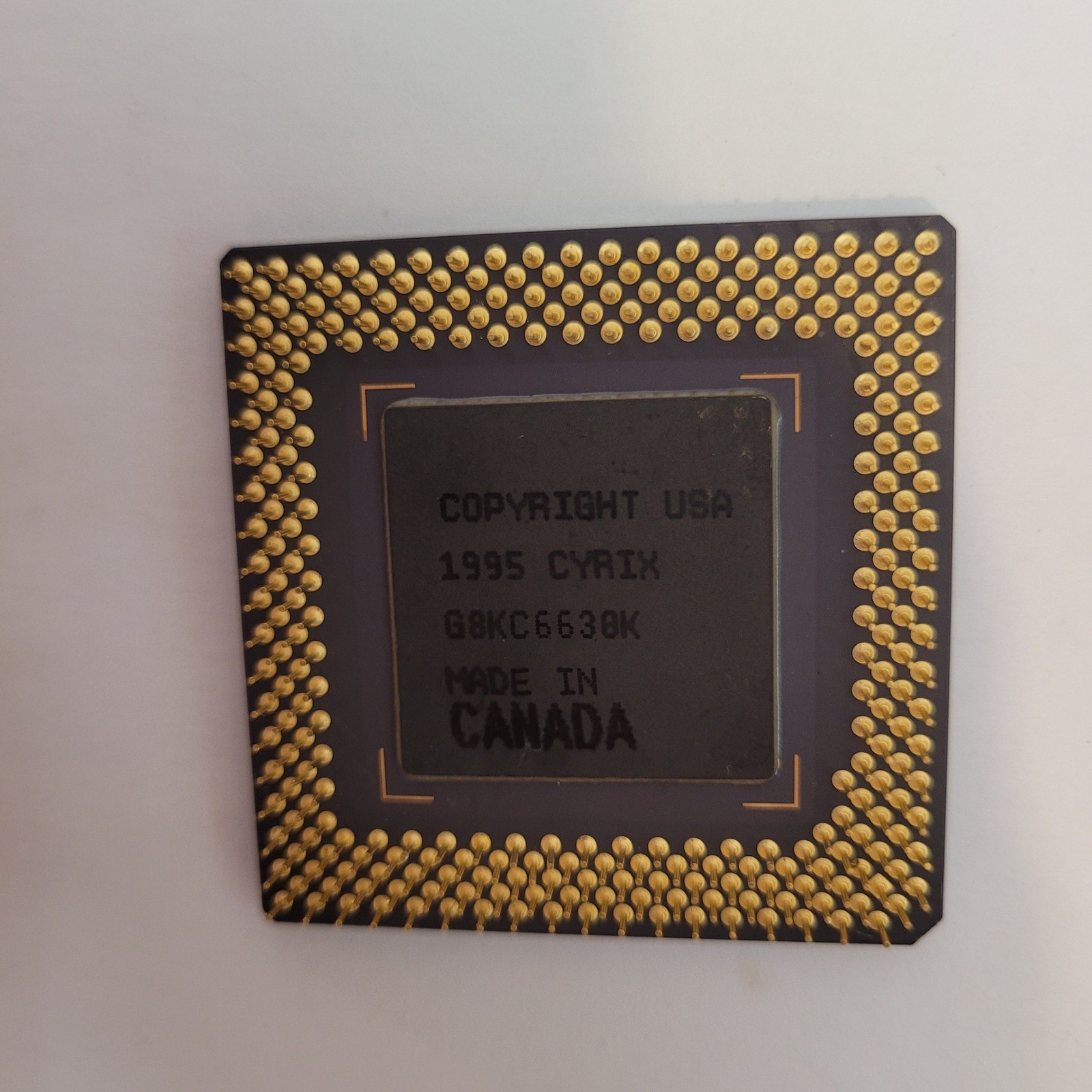 Vintage Cyrix 6×86-P166+ GP 133MHz Socket 7 Gold Cap Ceramic CPU 1995 Processor
