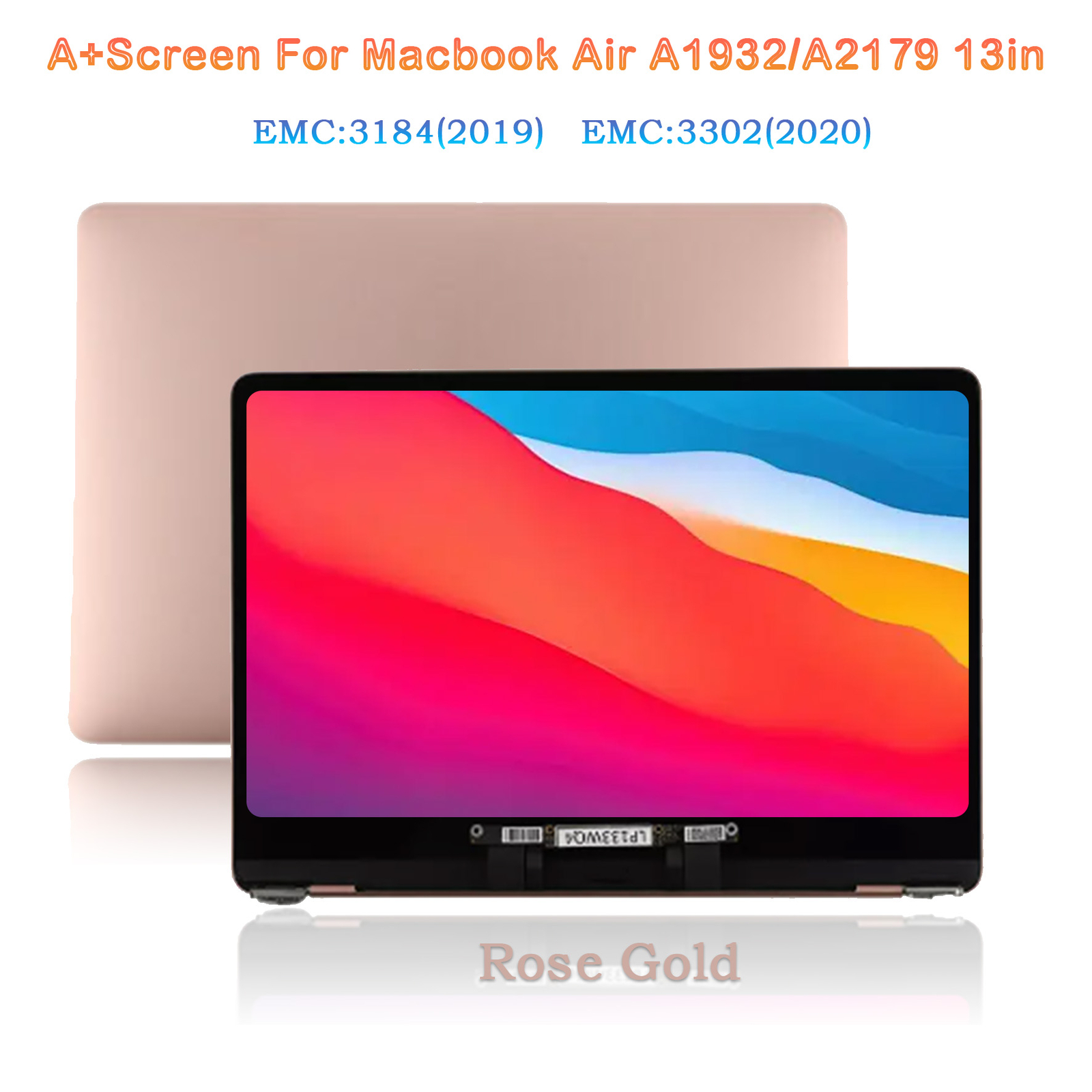 Rose Gold LCD Screen Display Replacement For Apple Macbook Air 13.3″ A2179 A1932