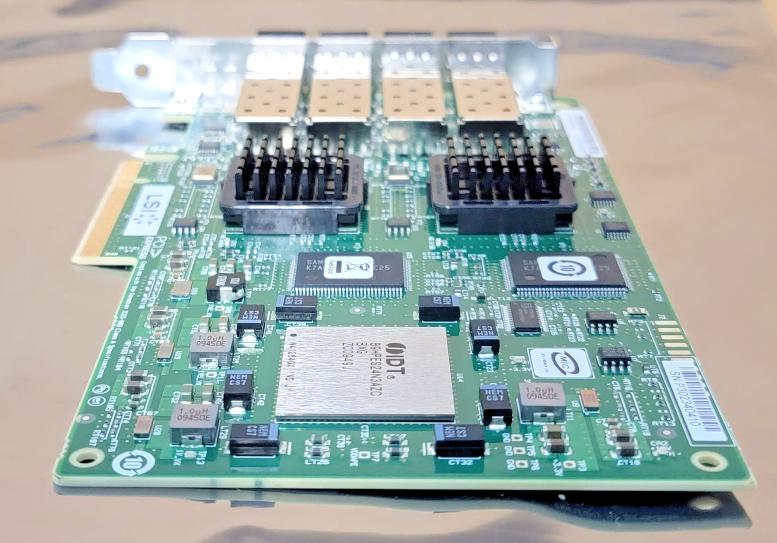 NEW LSI Logic LSI7404EP-LC Quad-Channel Host Bus Adapter W/ 4GB/s SFPs