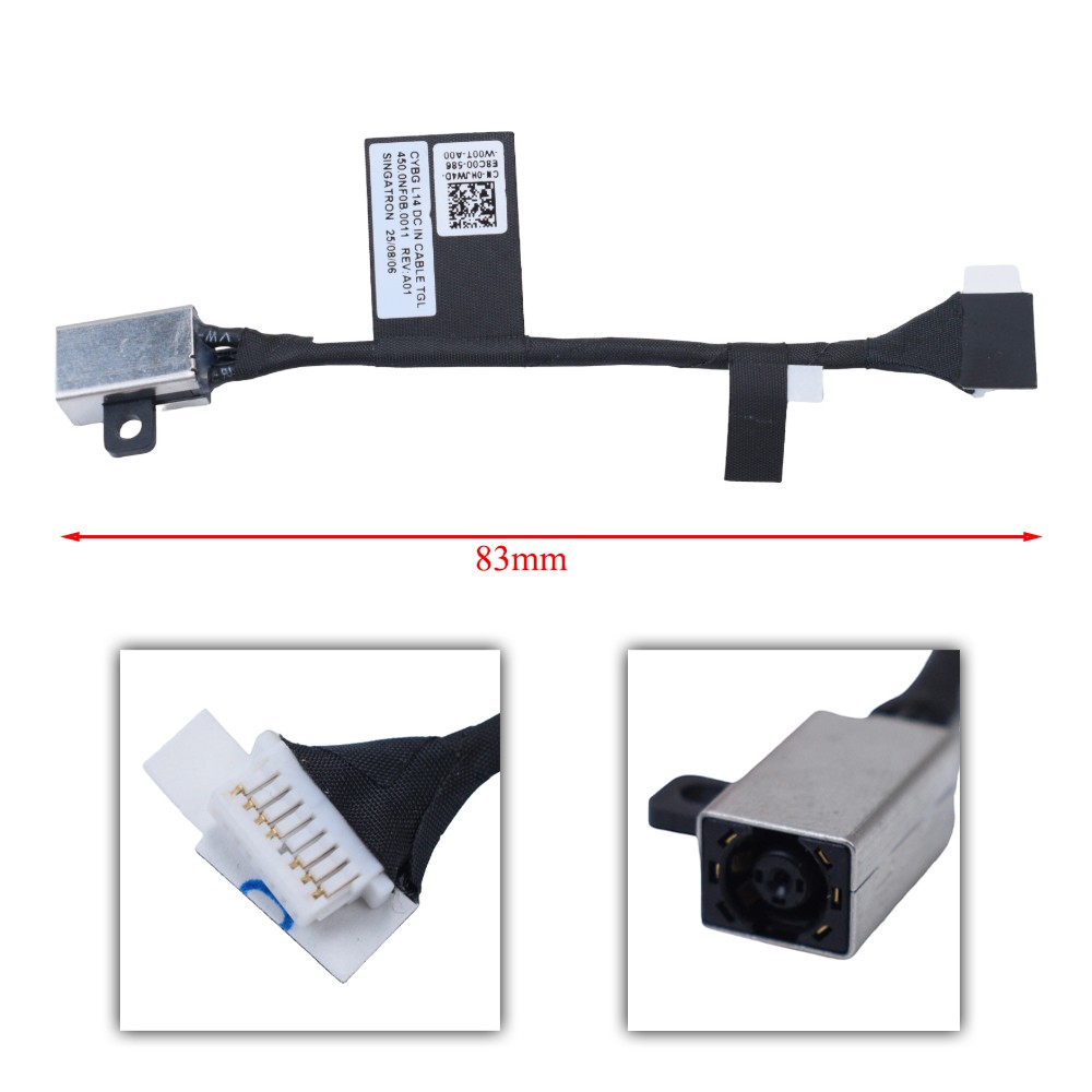 0HJW4D DC IN Power Jack Charging Socket Cable For Dell Latitude 3420 3520 US