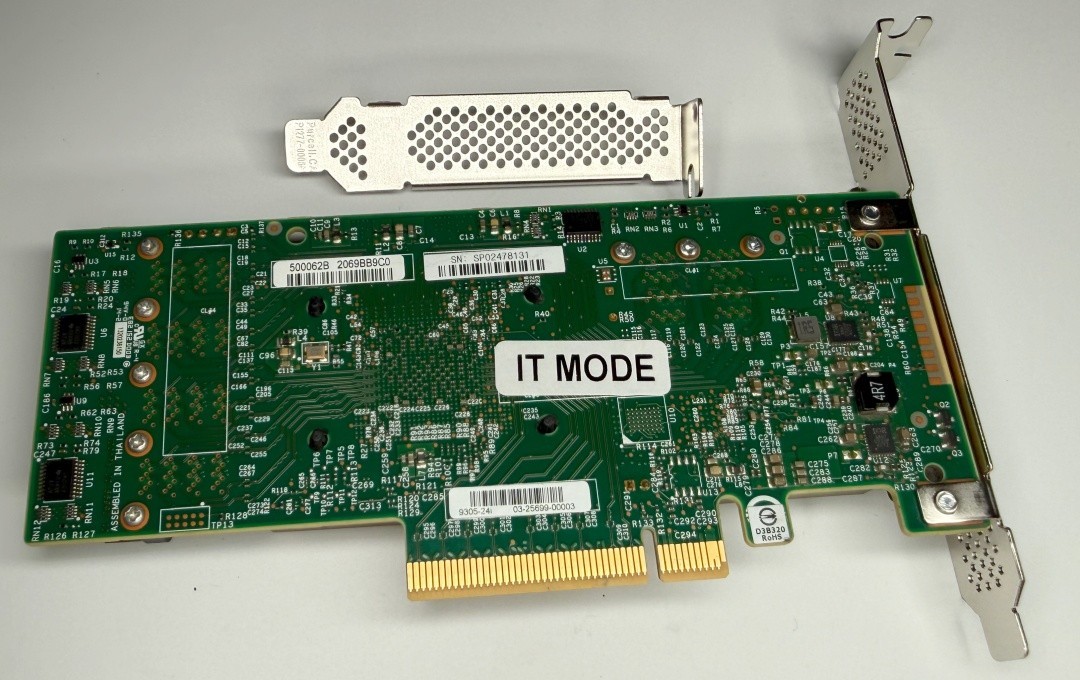 Broadcom LSI 9305-24i 12Gbps SAS-3 PCIe x8 HBA IT mode ZFS TrueNAS Unraid